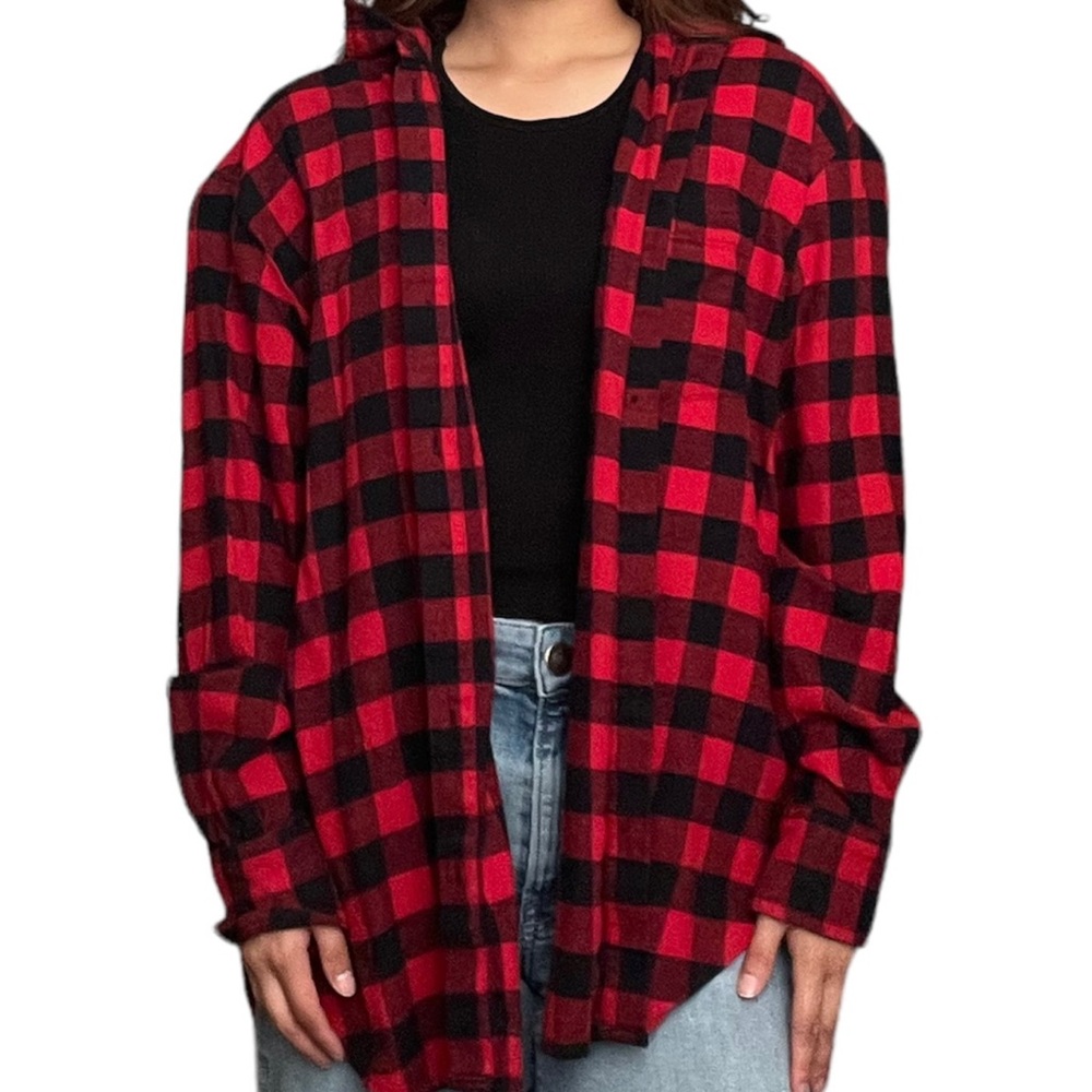 Oversized plaid flannel